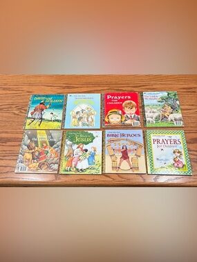 Vintage LITTLE GOLDEN BOOKS Children’s Bible Story Book Lot Jesus Prayers Hymns